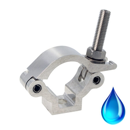 Image depicting a product titled Lightweight Slimline Clamp with Stainless Eye Bolt